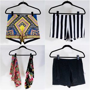 [5 PACK]High-Waisted Print Shorts Lot Bundle szS-M